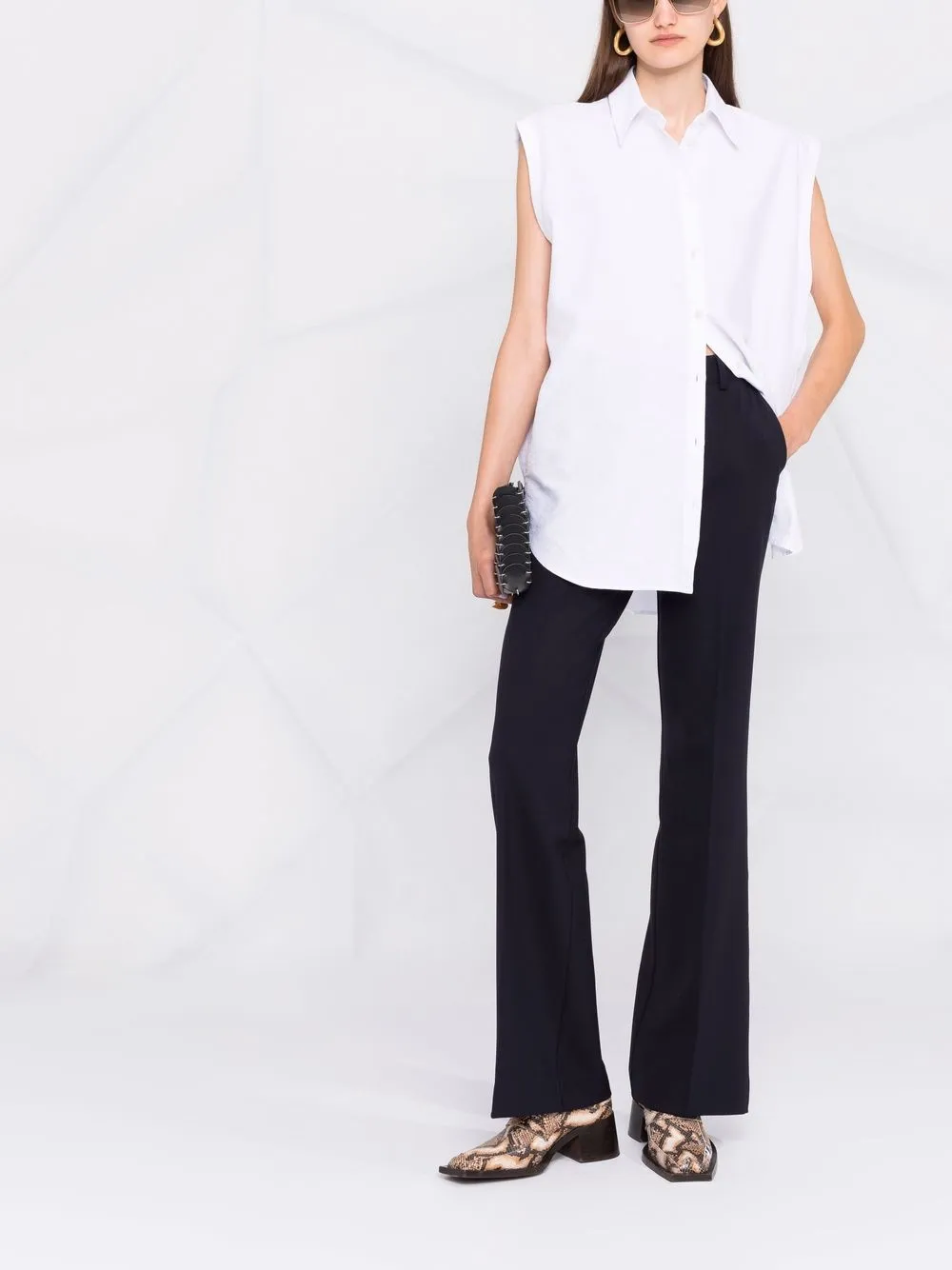 P.A.R.O.S.H. Flared broek - Blauw