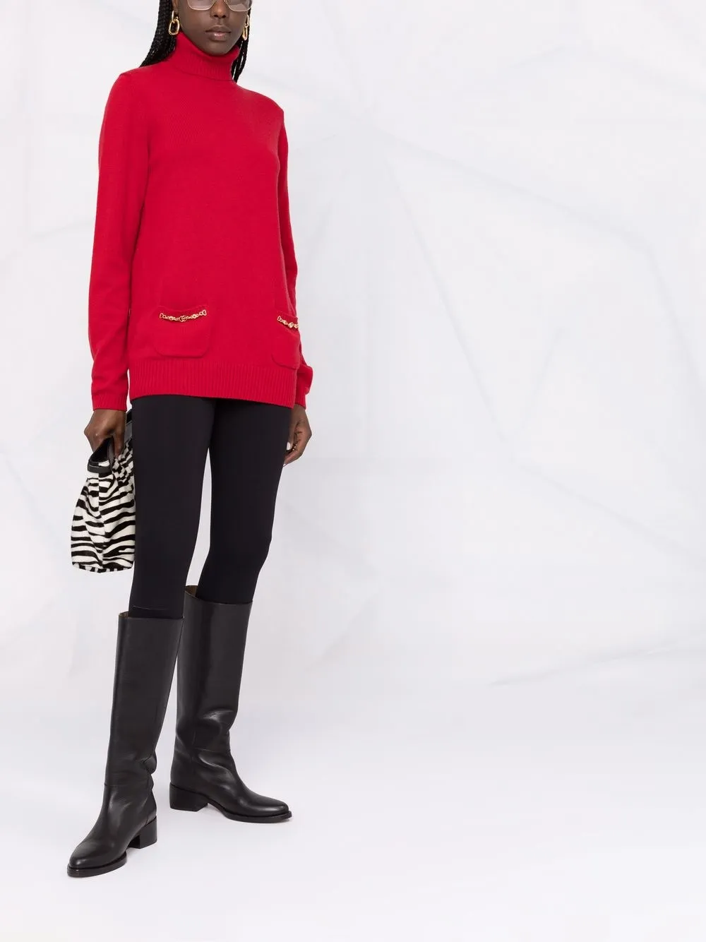 Gucci Trui met GG-ketting - Rood