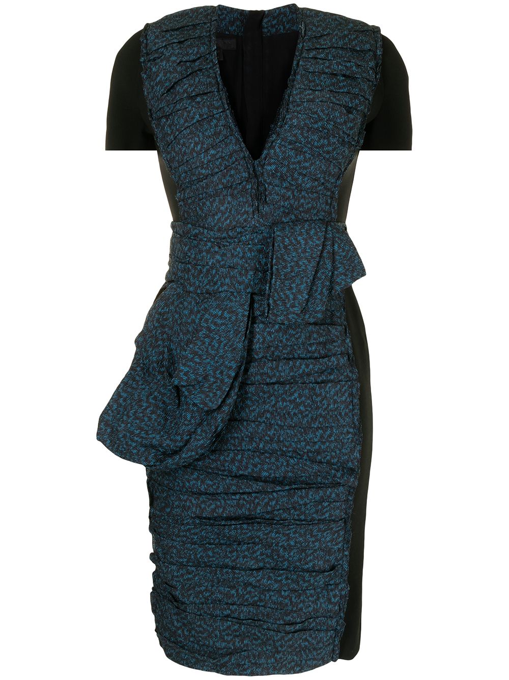 фото Burberry pre-owned присборенное платье с абстрактным узором