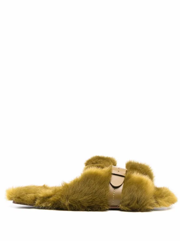 fake fur slides