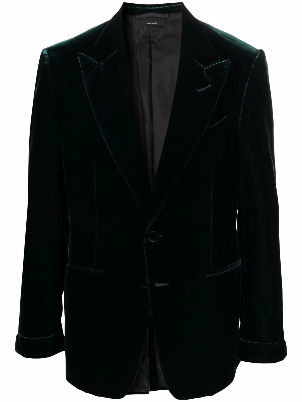 

TOM FORD single-breasted velvet blazer - Green