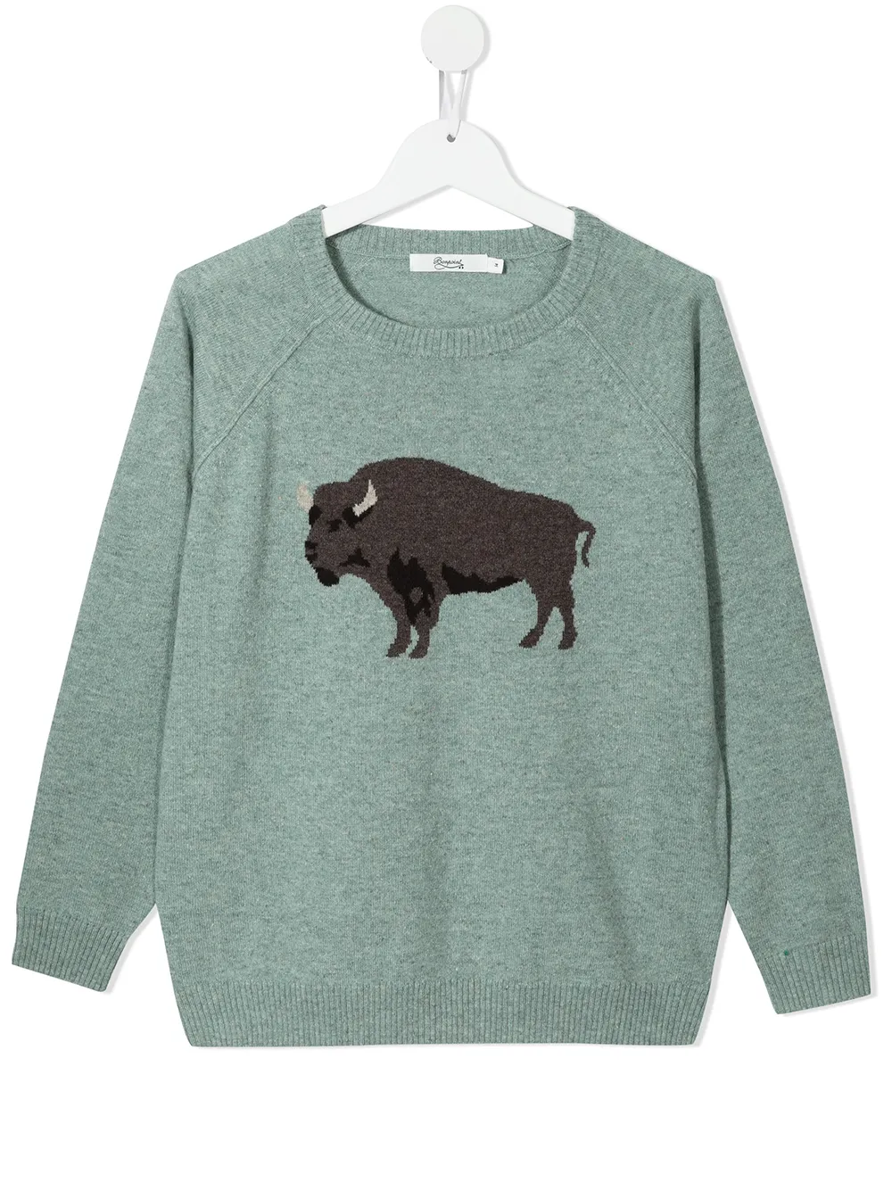 

Bonpoint TEEN Bull-print jumper - Green