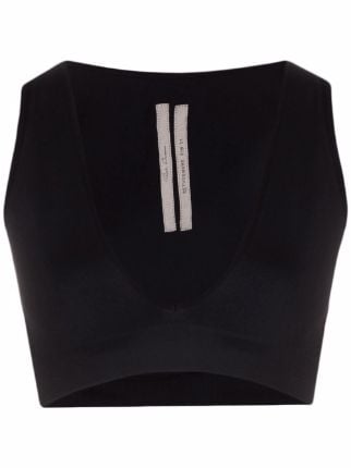 Rick Owens V-Neck Bra Top in Black