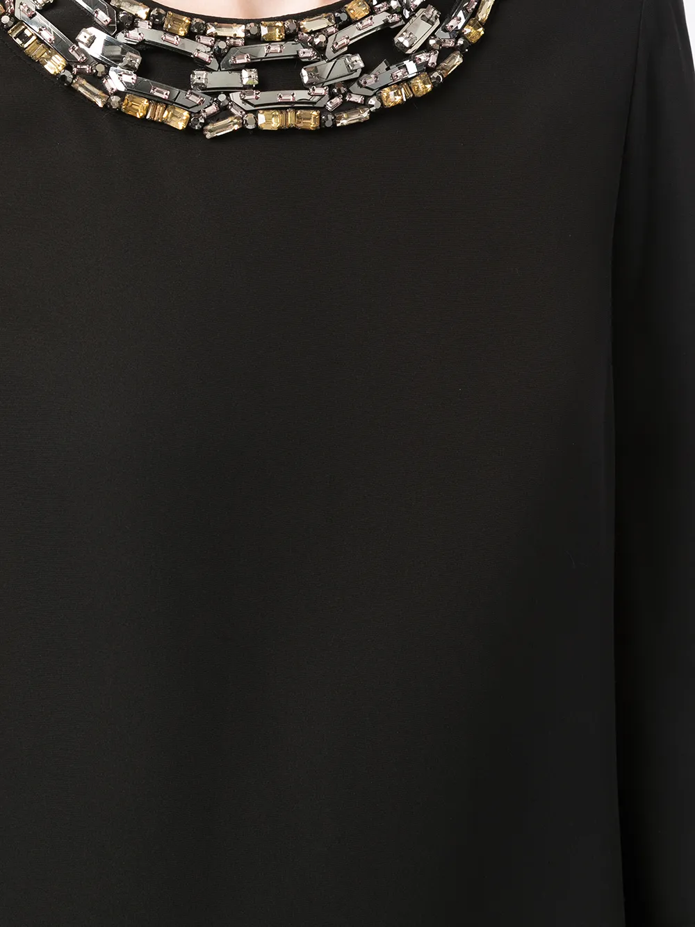 фото Gucci pre-owned платье-трапеция с бусинами