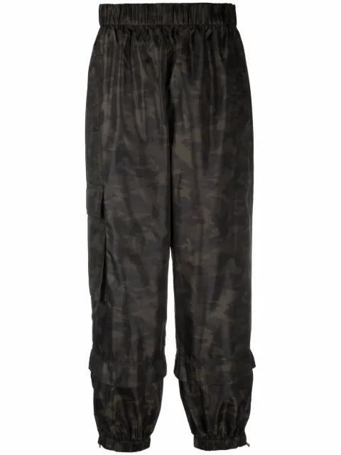 Tibi high-waisted camouflage-print 