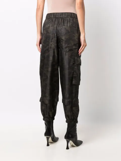 Tibi high-waisted camouflage-print 