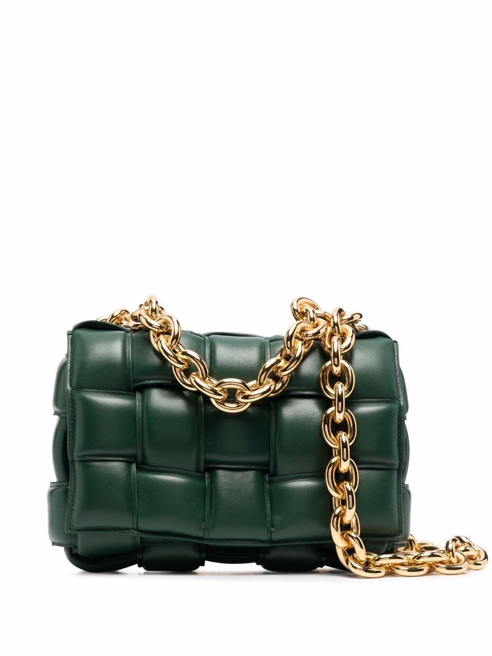 Bottega Veneta The Chain Cassette Leather Shoulder Bag In Green | ModeSens
