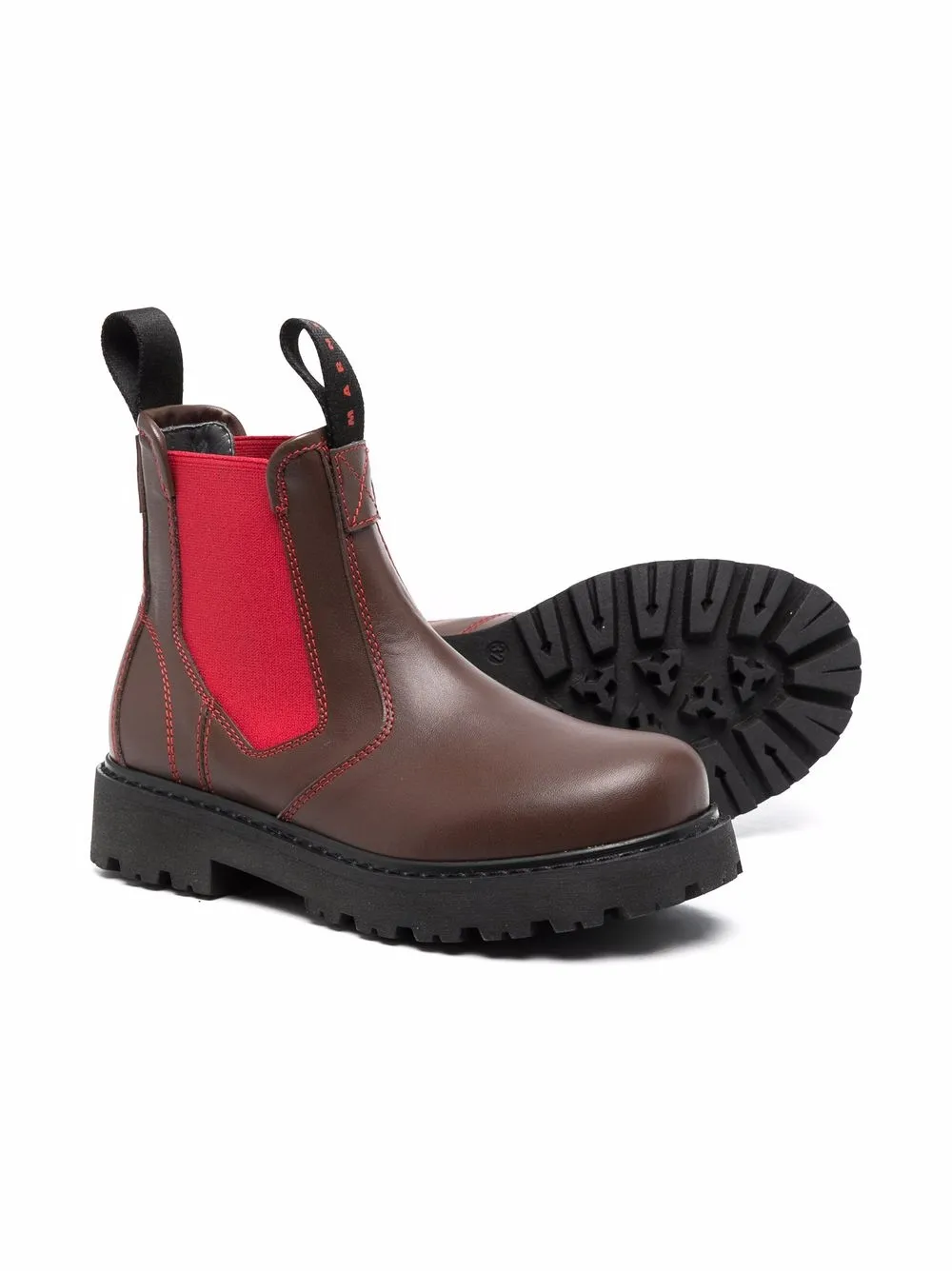 Marni Kids Leren laarzen - Bruin