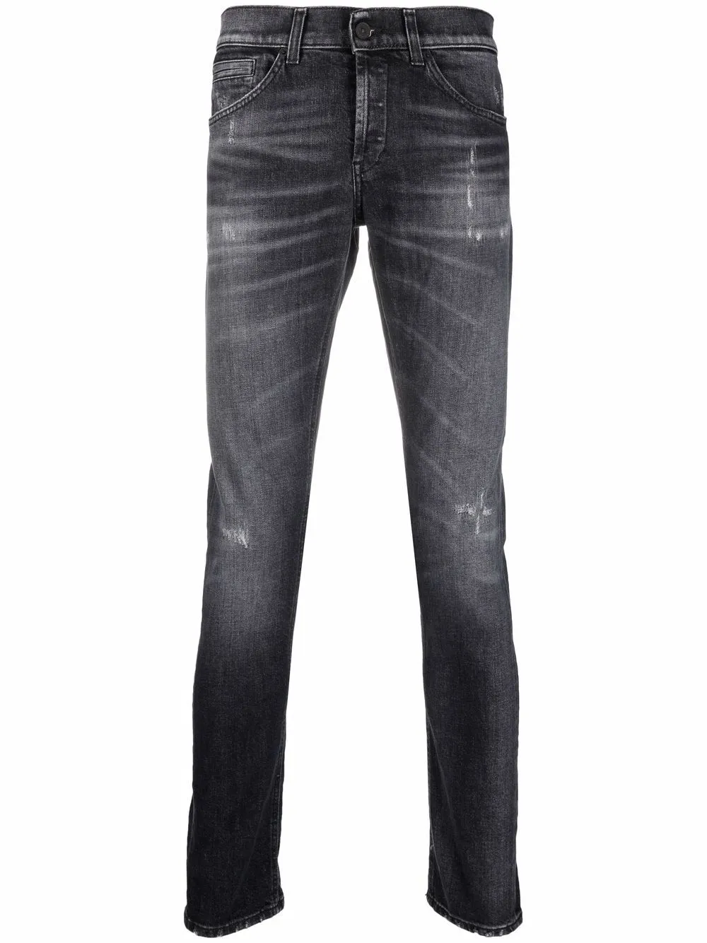 Dondup Mid-rise Slim Fit Jeans In Grey