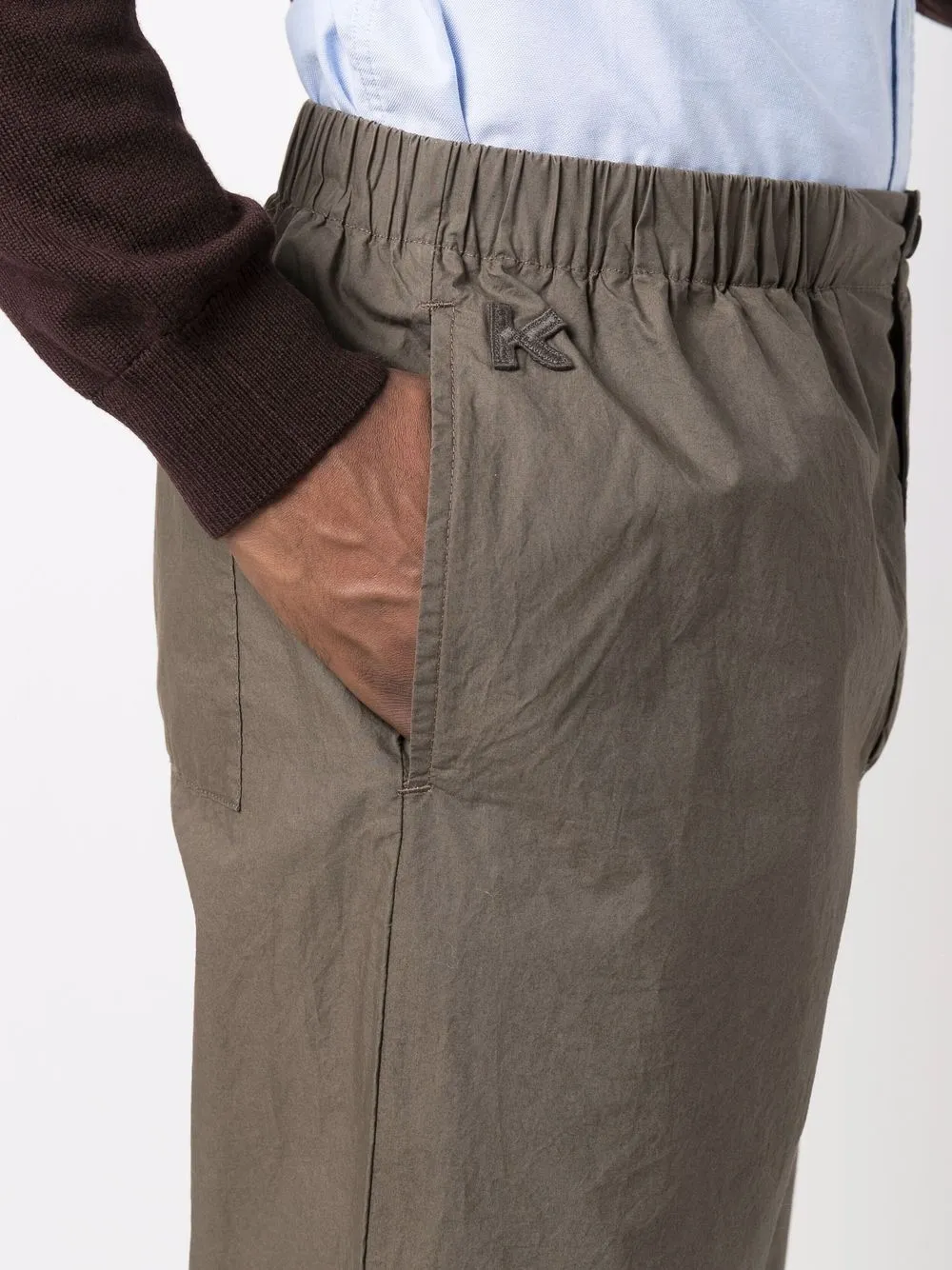 фото Kenzo прямые брюки с нашивкой-логотипом