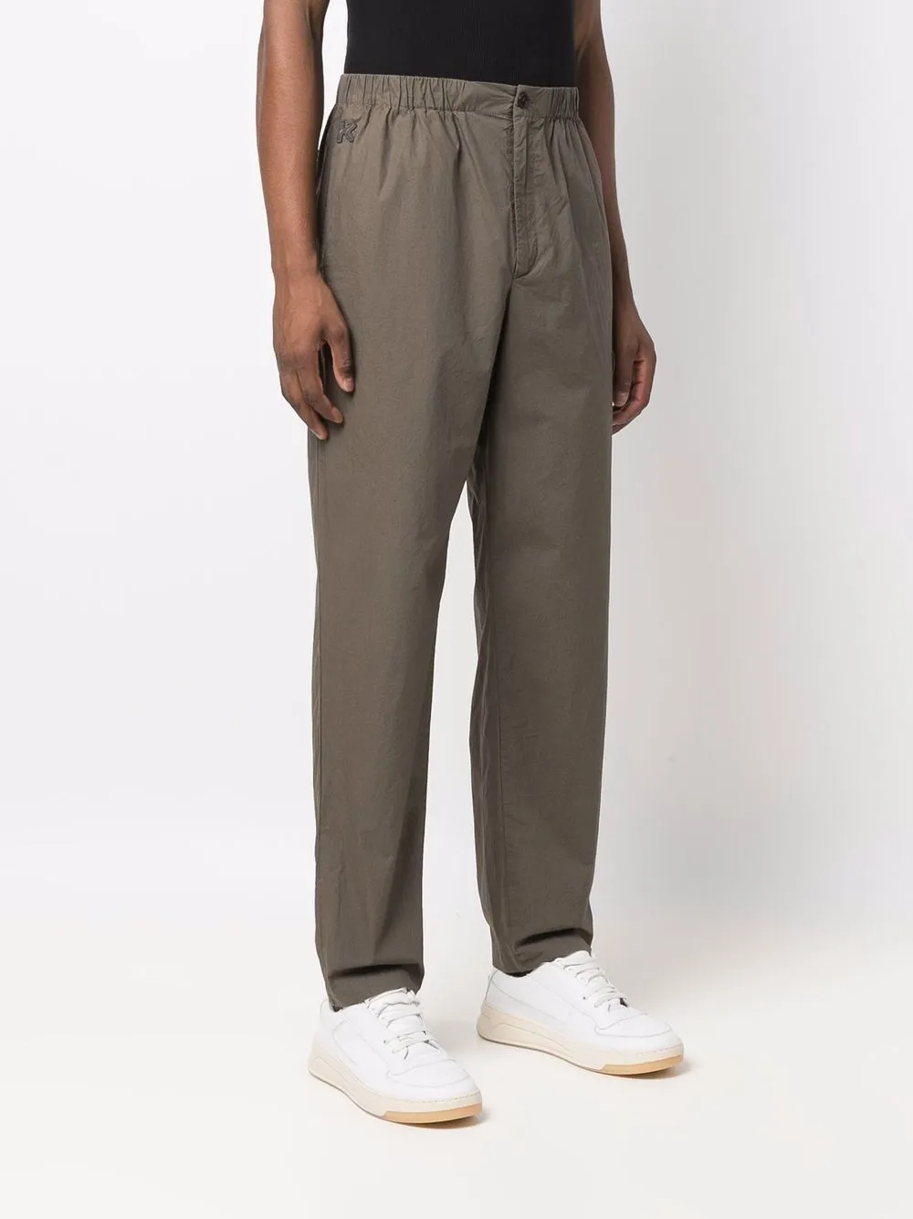 фото Kenzo прямые брюки с нашивкой-логотипом