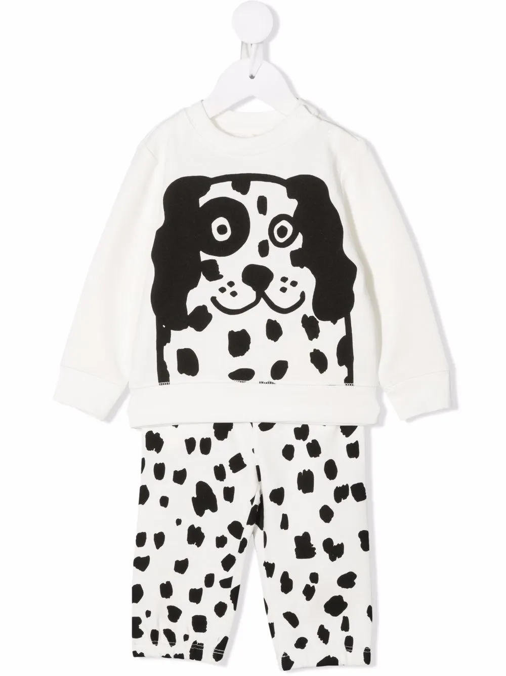 

Stella McCartney Kids traje deportivo con estampado de dálmata - Blanco