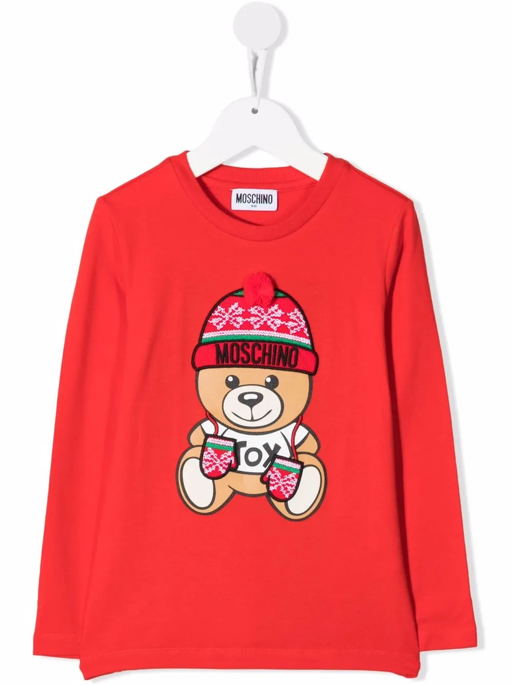 фото Moschino kids футболка с принтом