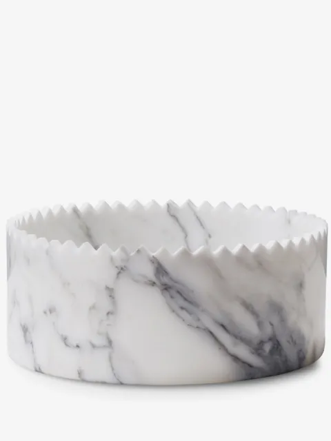 Editions Milano Triangoli Vessel Arabescato marble vase (25cm)
