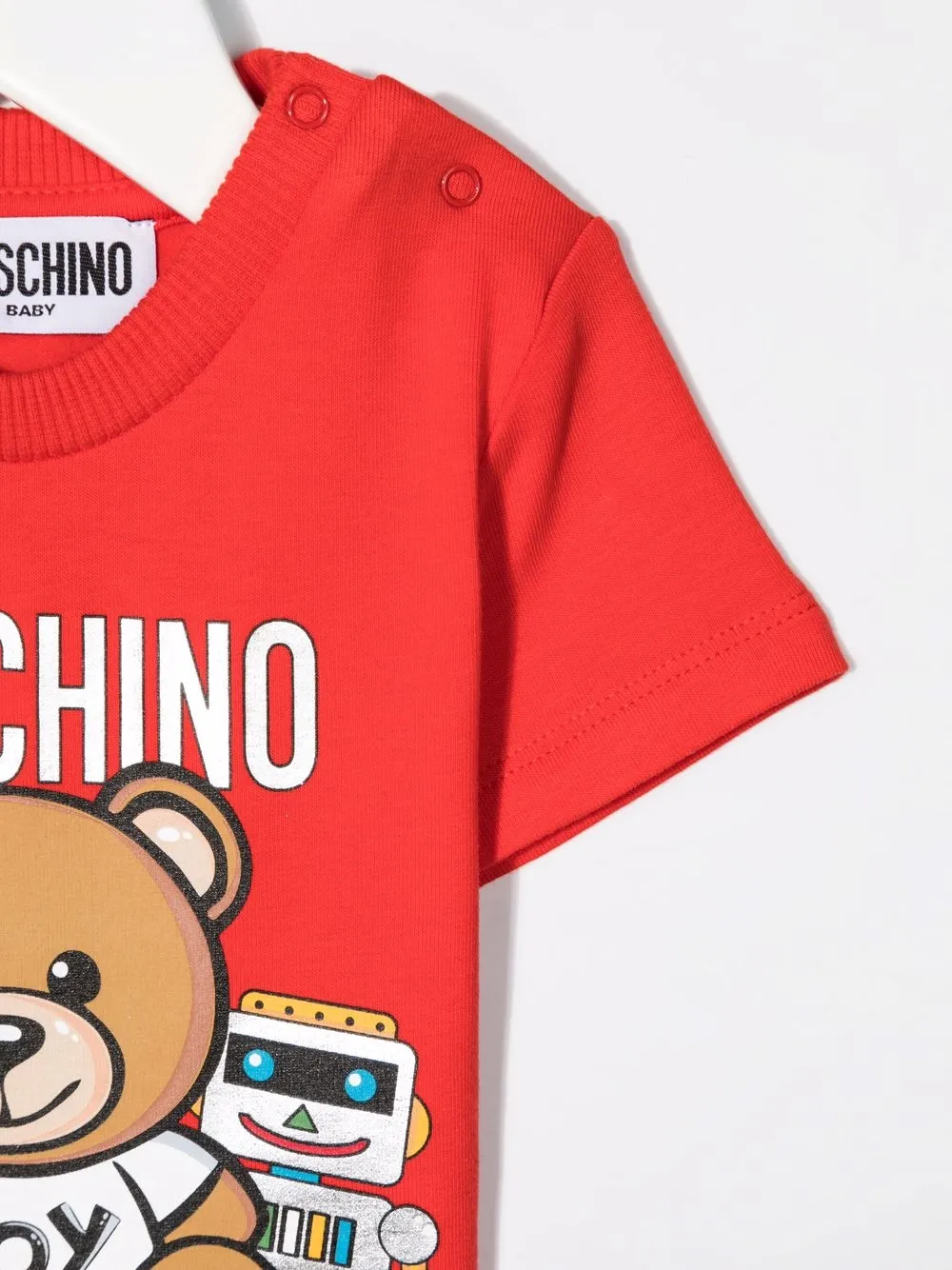 фото Moschino kids футболка с логотипом teddy bear