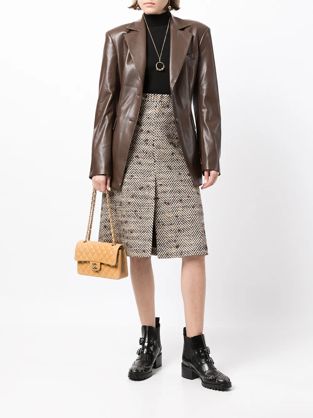 фото Chanel pre-owned маленькая сумка на плечо double flap 2003-го года