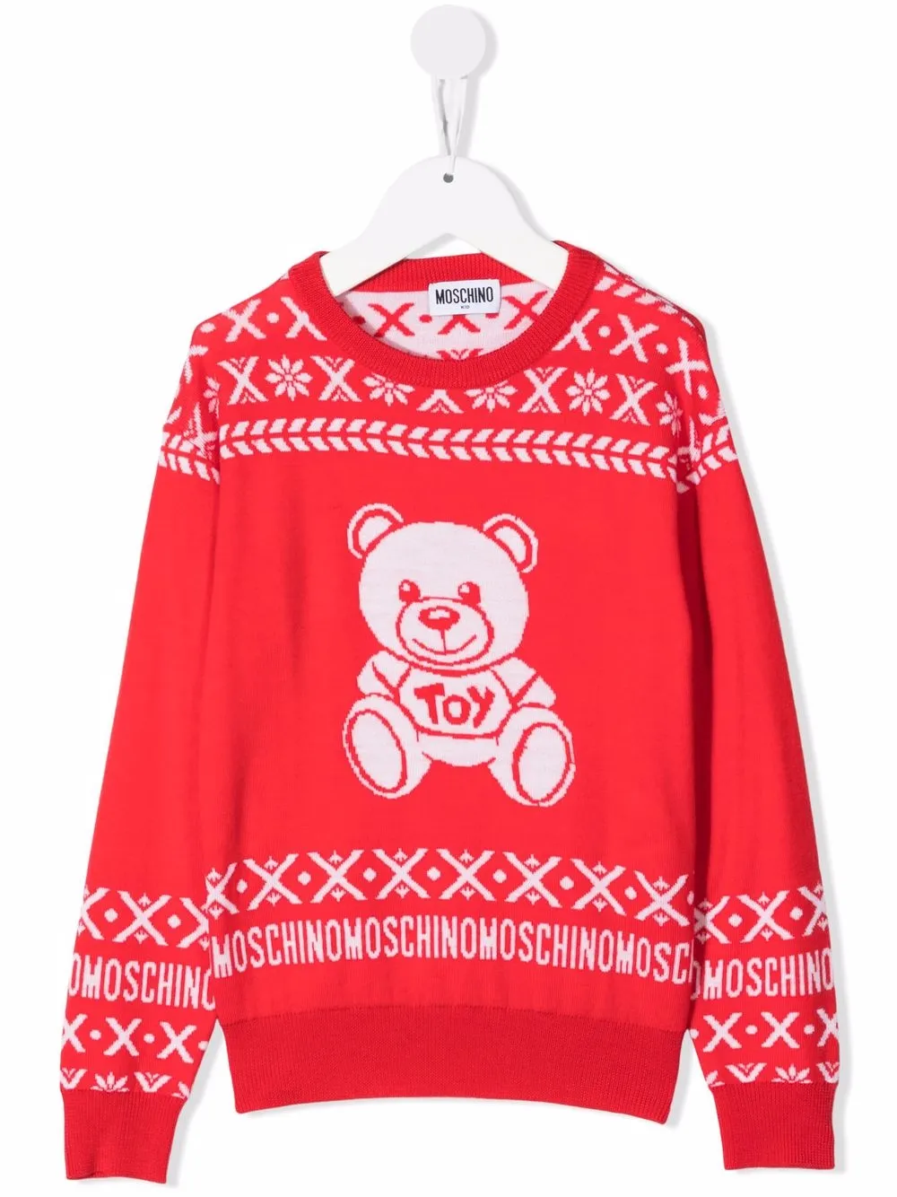 

Moschino Kids suéter con motivo Teddy Bear - Rojo