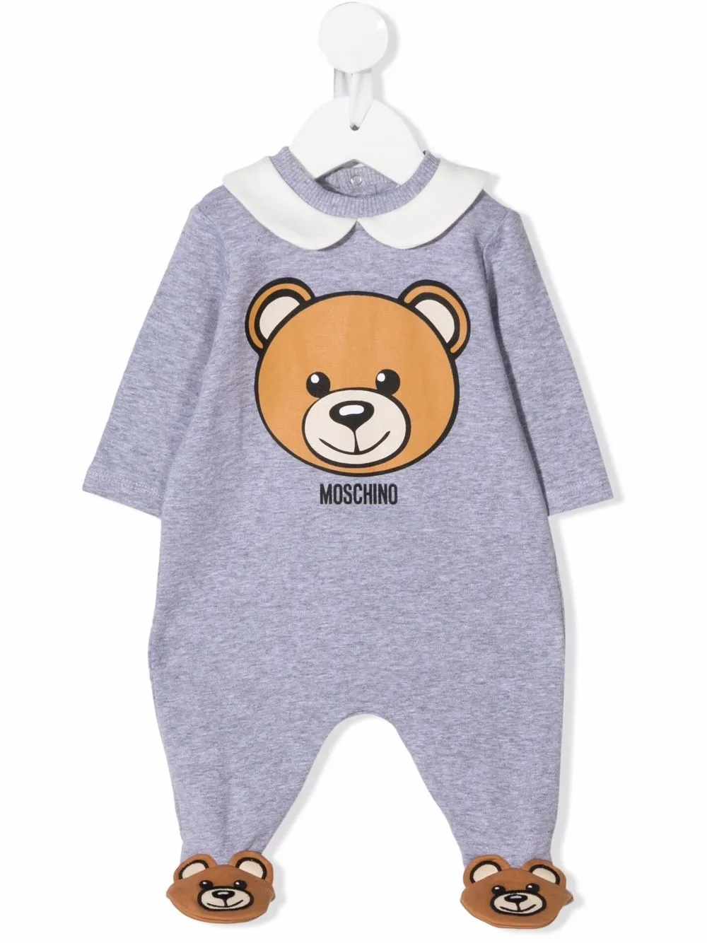 Moschino Kids Romper met beerprint Grijs