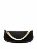 BY FAR zip-up curved tote bag - Black