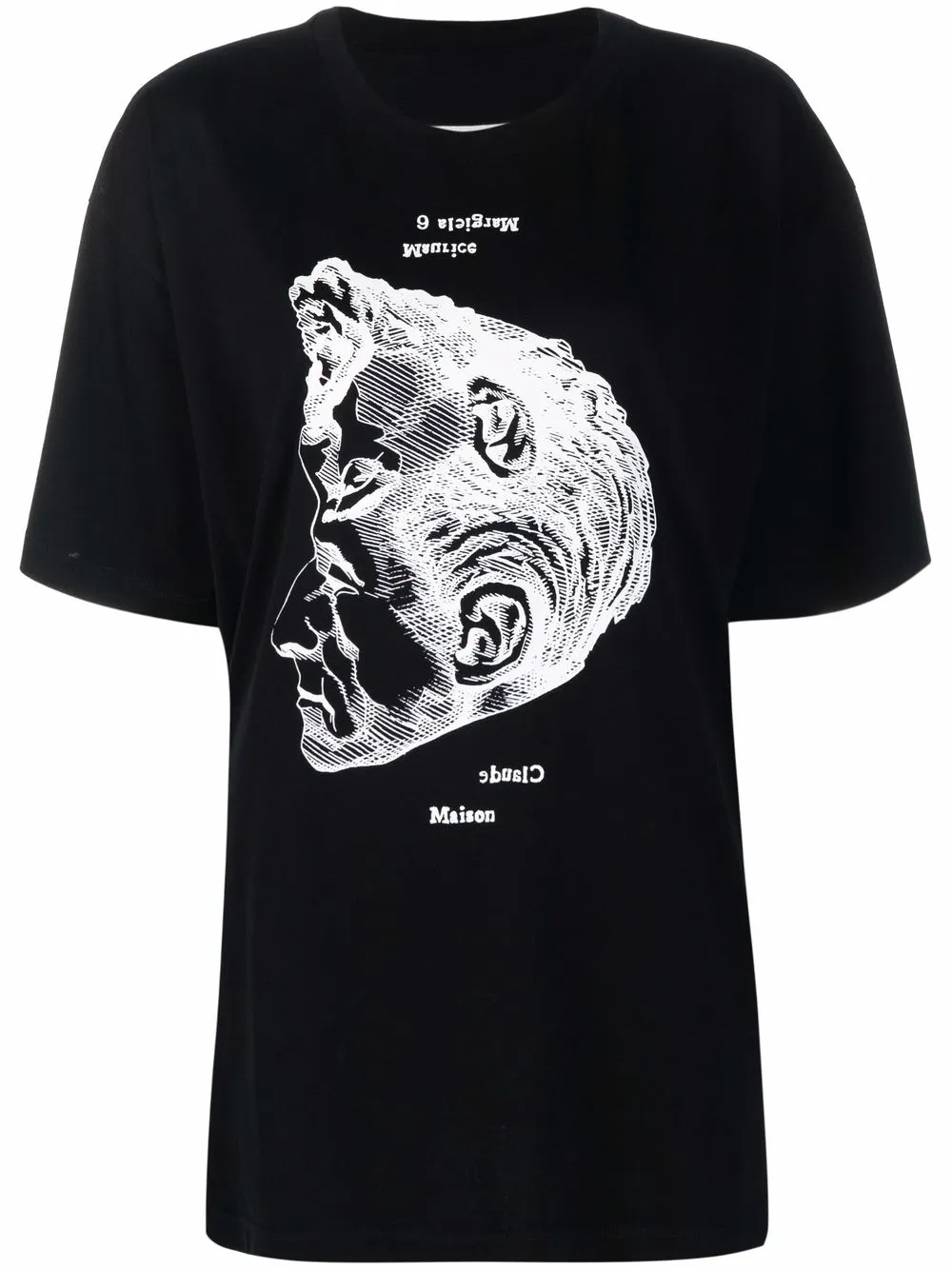 

MM6 Maison Margiela playera con estampado gráfico - Negro