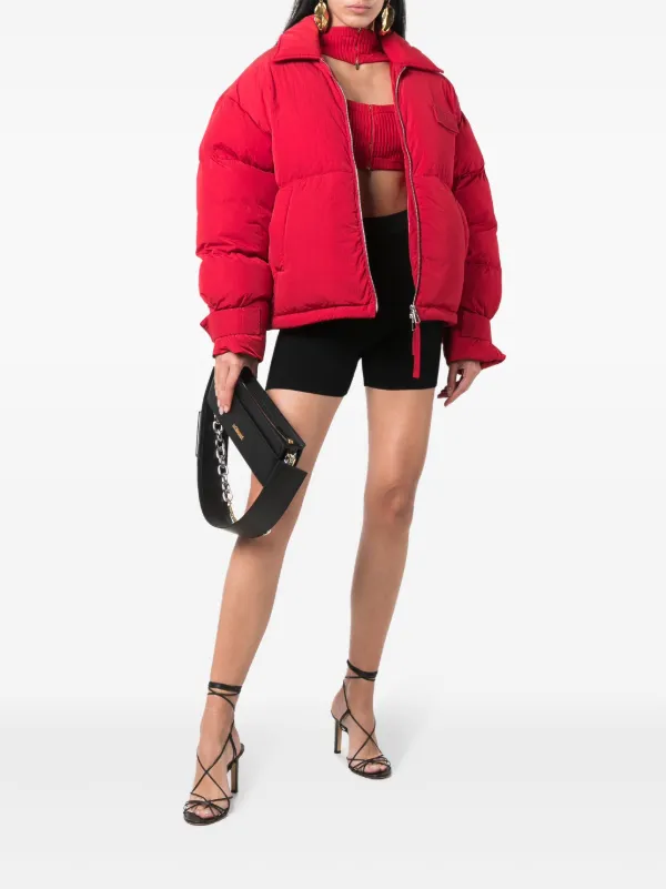 Jacquemus Shorts Biker Le Short Arancia a Coste | Nero