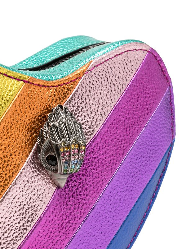 Kurt Geiger London Kensington Metallic Rainbow Heart Crossbody Bag