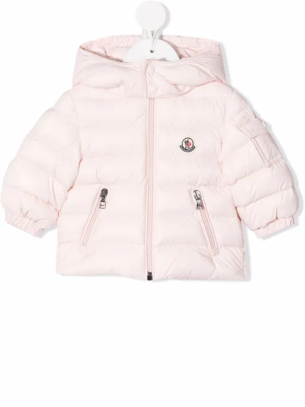 moncler puffer logo patch jacket