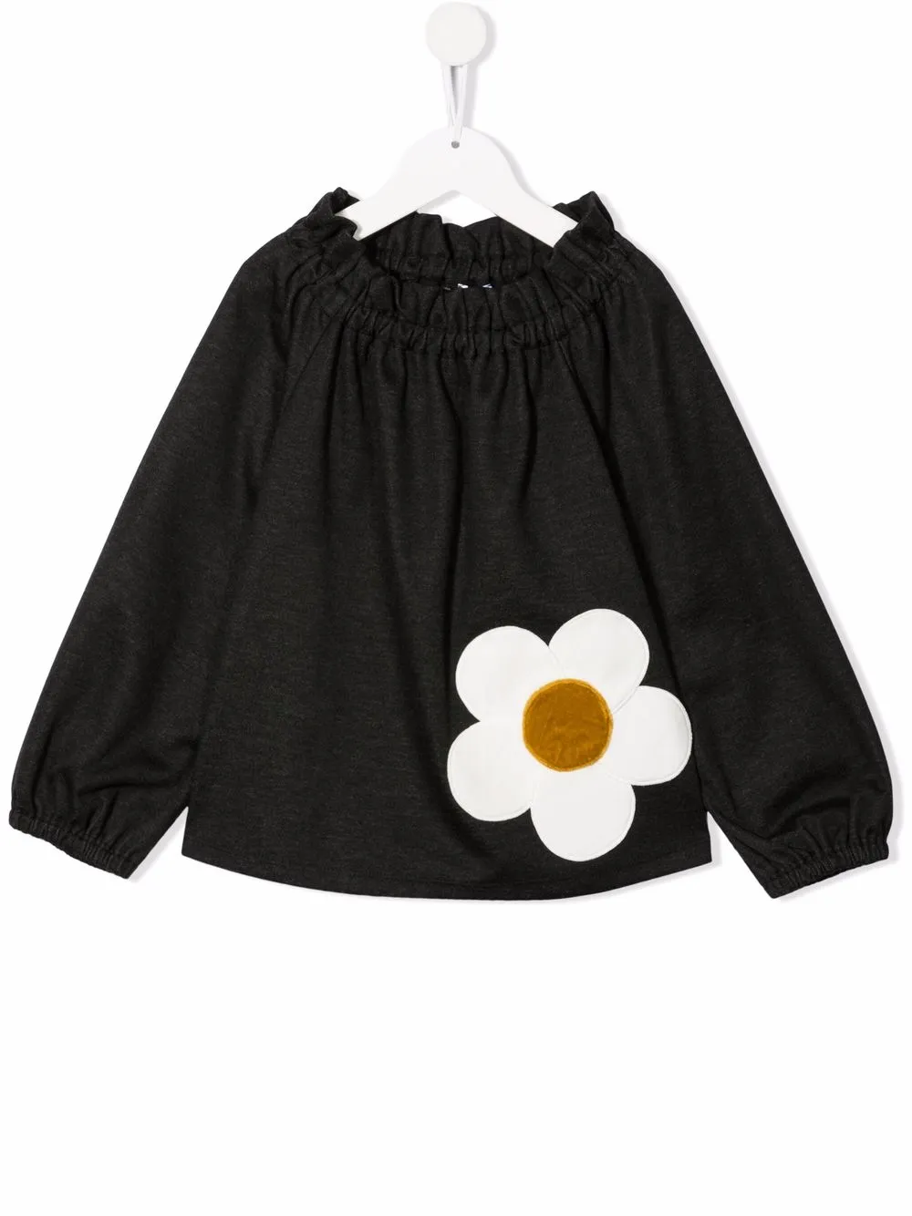 

Piccola Ludo blusa con detalle floral - Gris