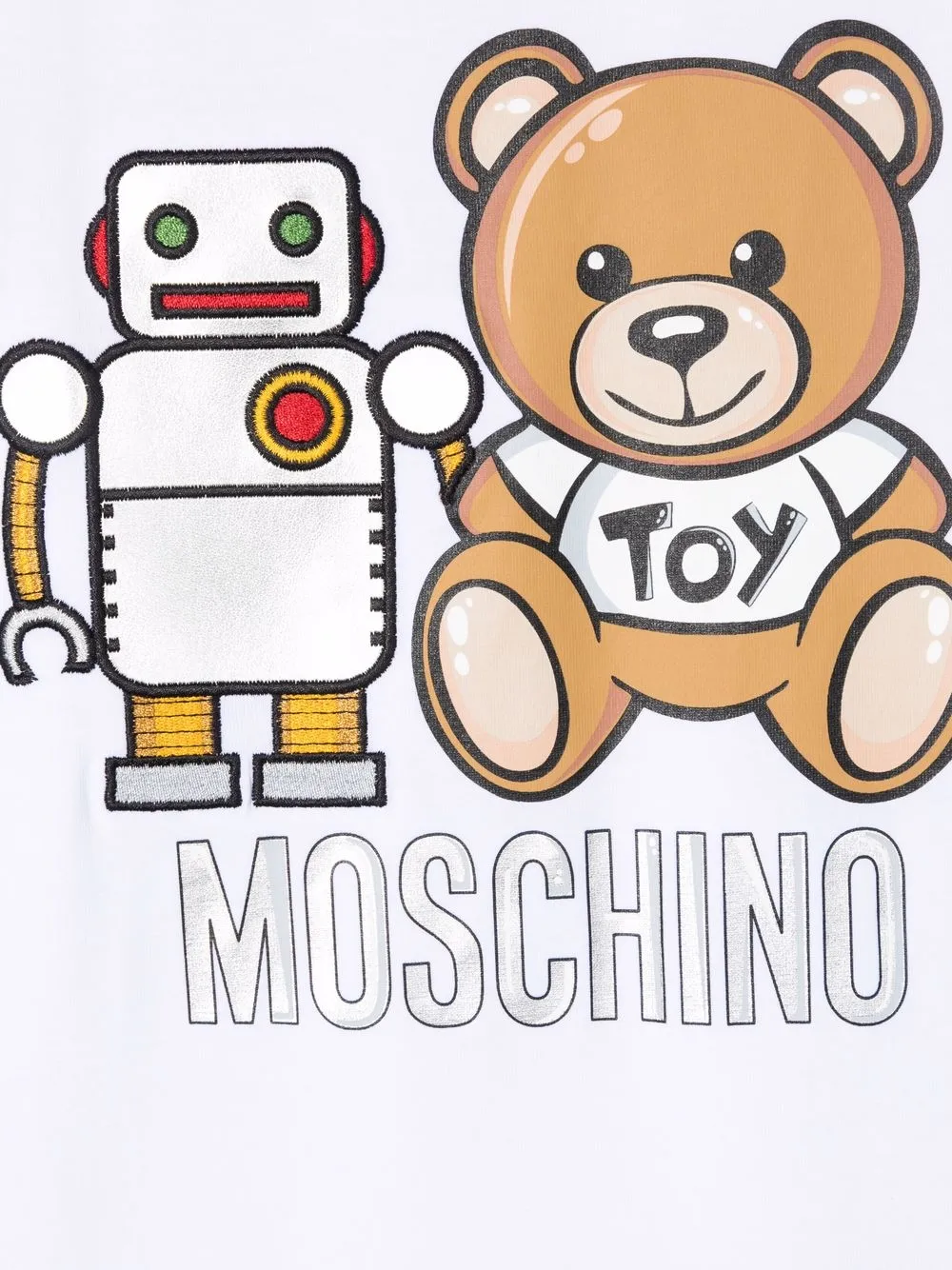 фото Moschino kids футболка teddy bear с логотипом