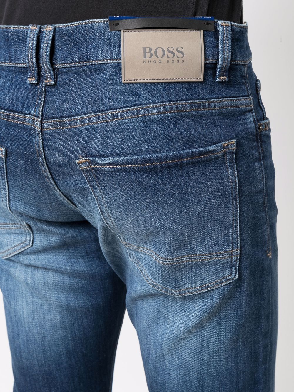 фото Boss hugo boss джинсы кроя слим с эффектом потертости