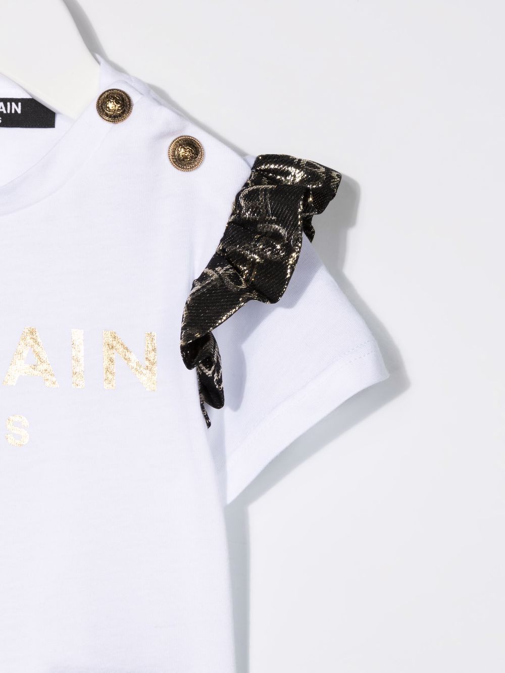 фото Balmain kids футболка с оборками и логотипом