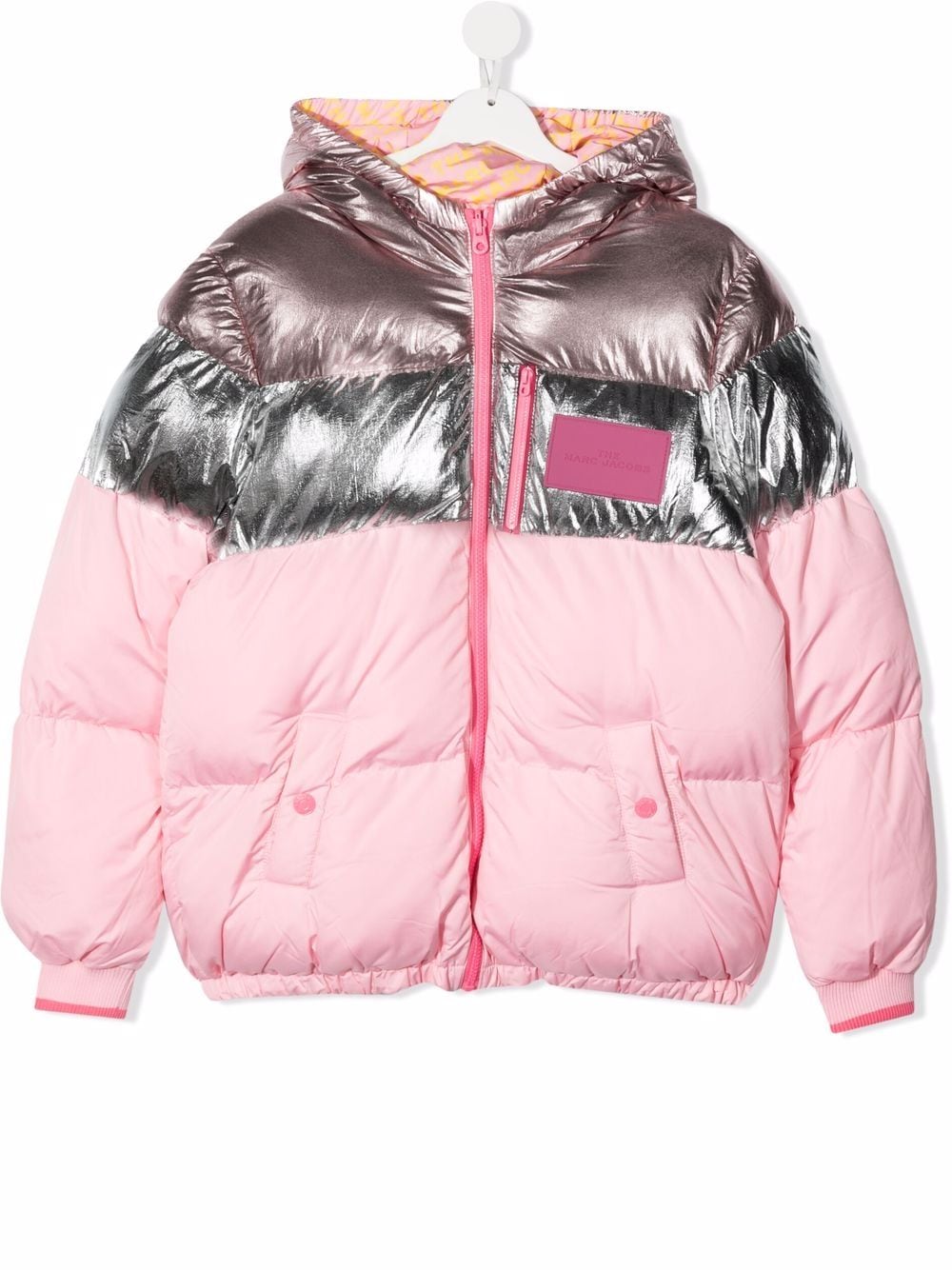 фото The marc jacobs kids пуховик с эффектом металлик