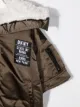 Dkny Kids logo patch short parka