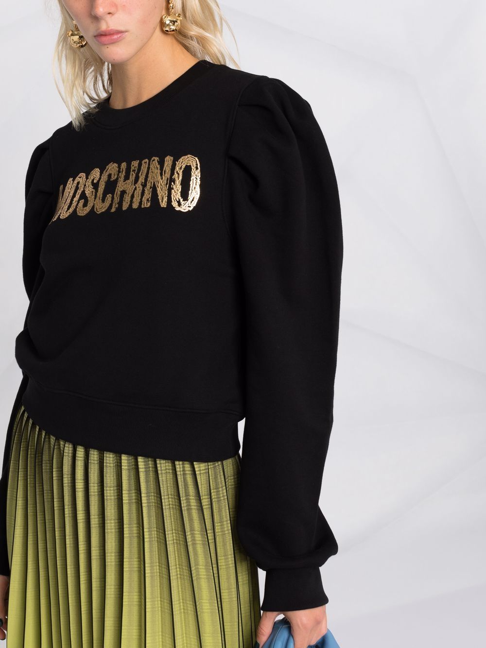 фото Moschino толстовка с объемными рукавами и логотипом