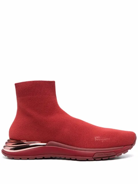 Ferragamo knitted high-top sock sneakers 