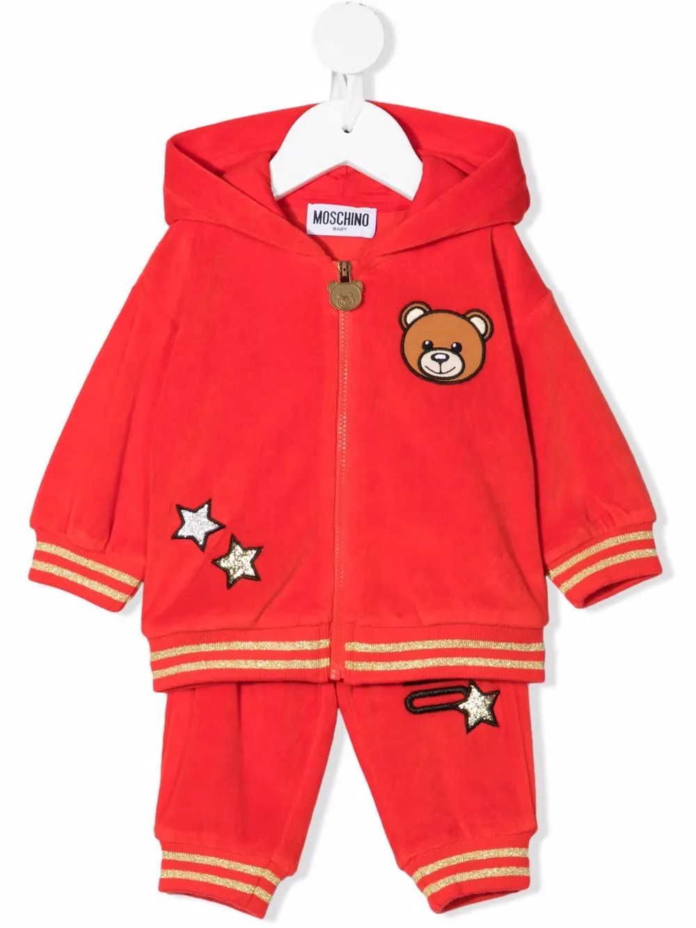 фото Moschino kids спортивный костюм teddy с блестками