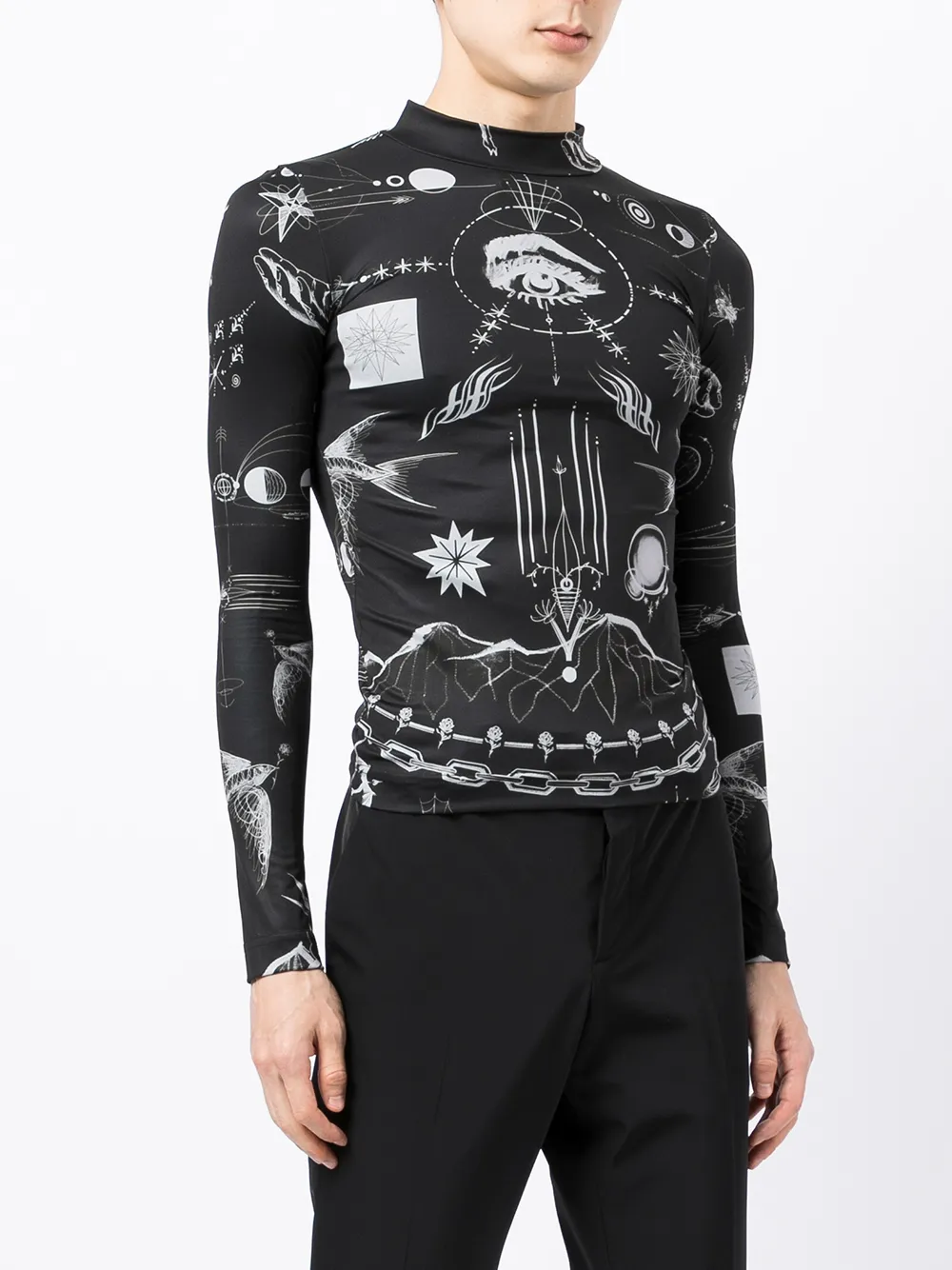 x Jean Paul Gaultier x Dr. Woo printed top