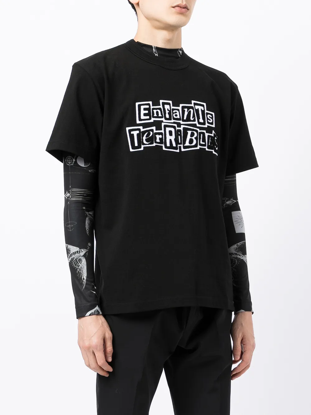 фото Sacai футболка с надписью