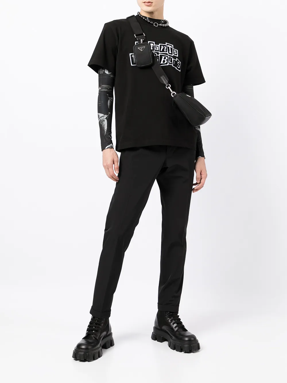 фото Sacai футболка с надписью