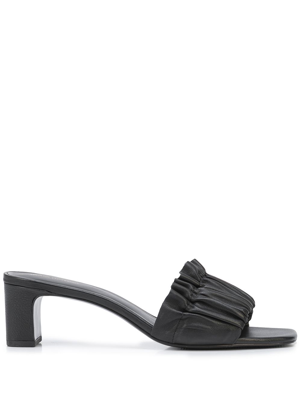 

Reformation Shereen ruched mules - Black