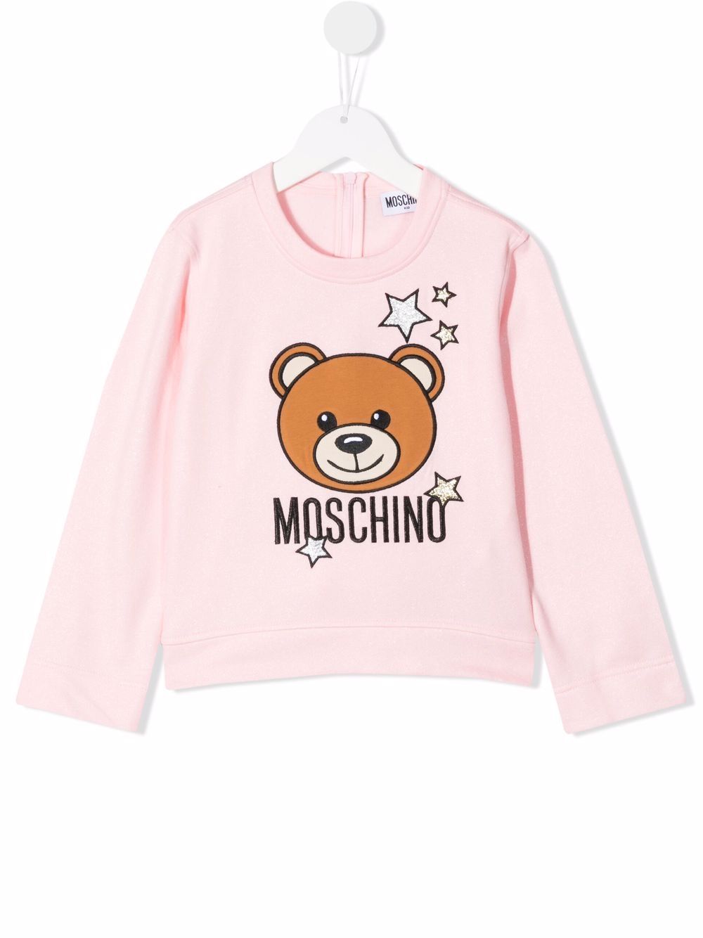 фото Moschino kids футболка с вышитым логотипом