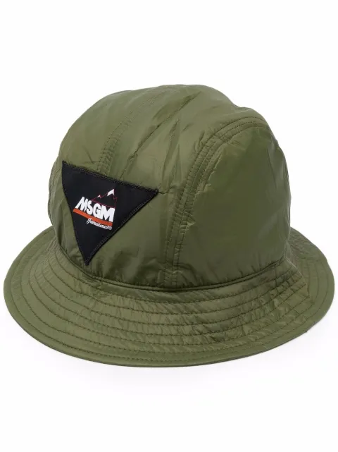 MSGM logo-patch bucket hat