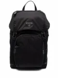 Prada triangle plaque backpack - Black