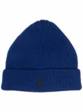 Off-White logo-embroidered beanie - Blue