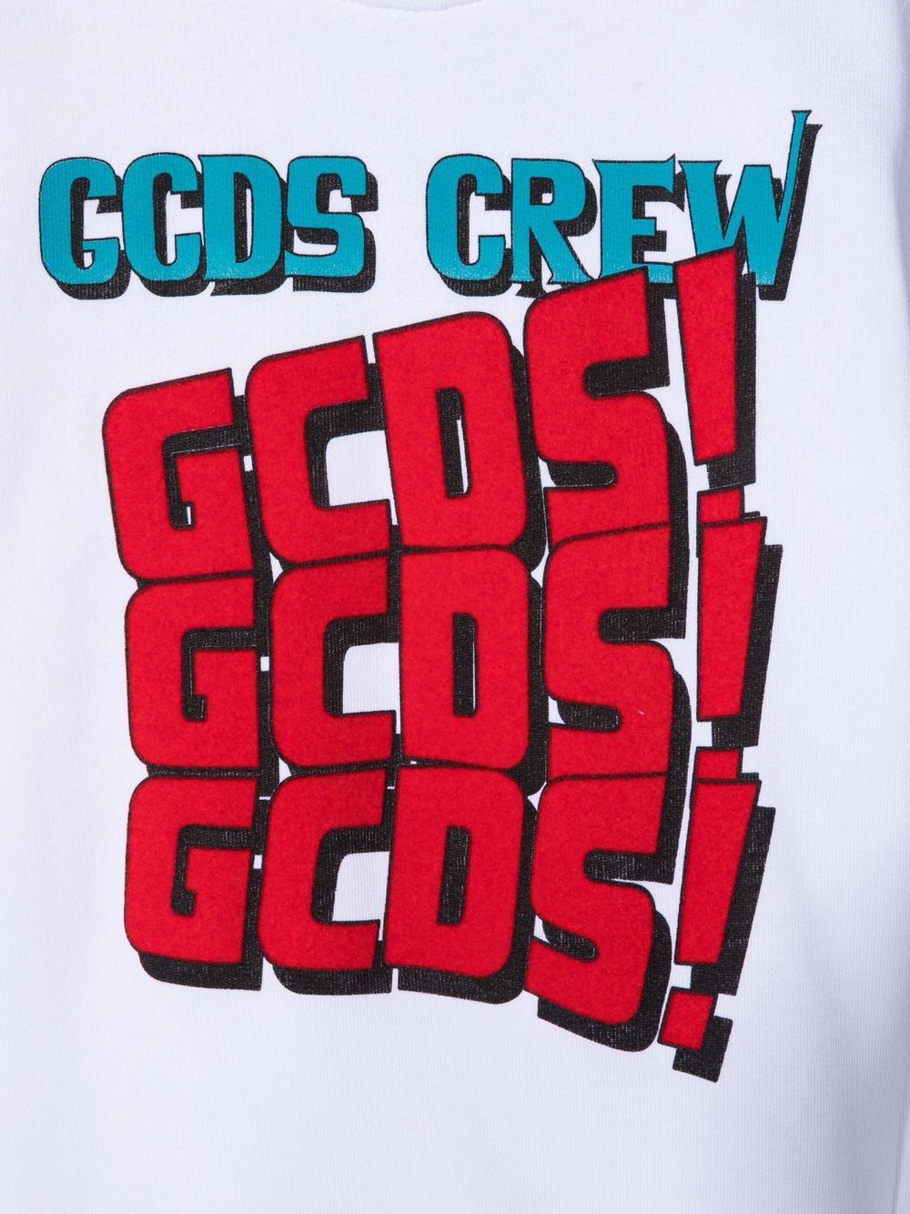 Shop Gcds ' Crew' Slogan Sweatshirt In White