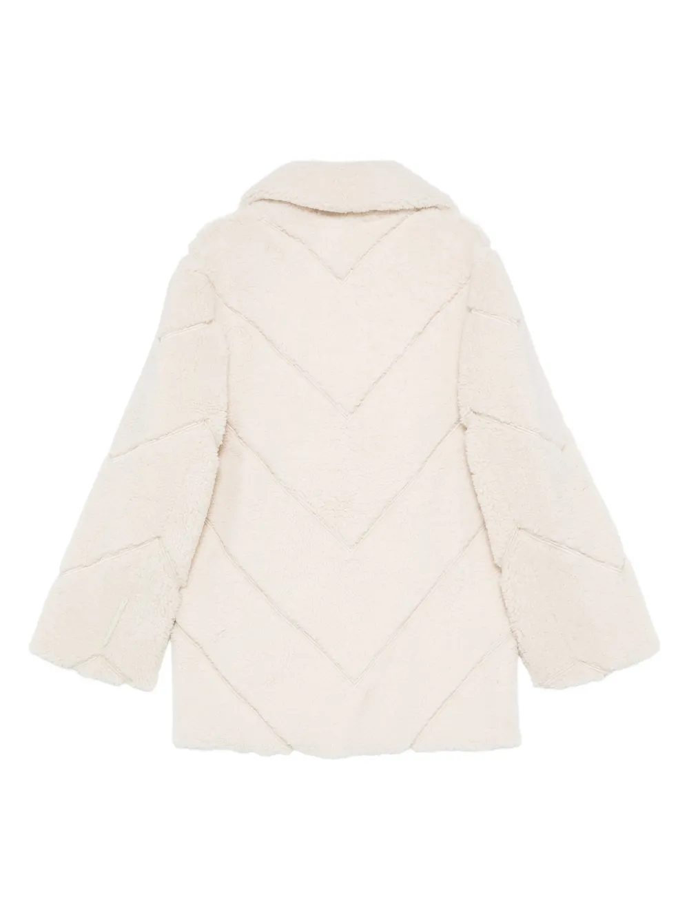 Off-White chevron-pattern shearling jacket | Faux Fur & Shearling Jackets | Image 2
