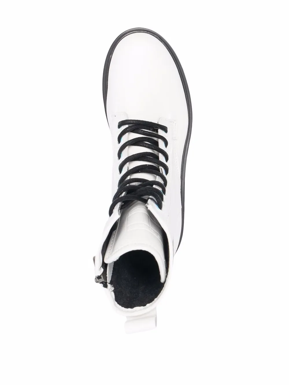 Shop Tommy Hilfiger Logo-patch Lace-up Boots In White