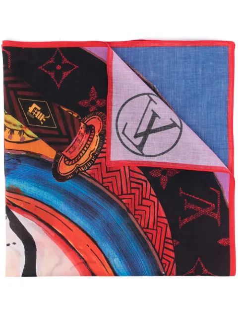 Louis Vuitton x Kansai Yamamoto 2017 pre-owned limited edition Kabuki scarf