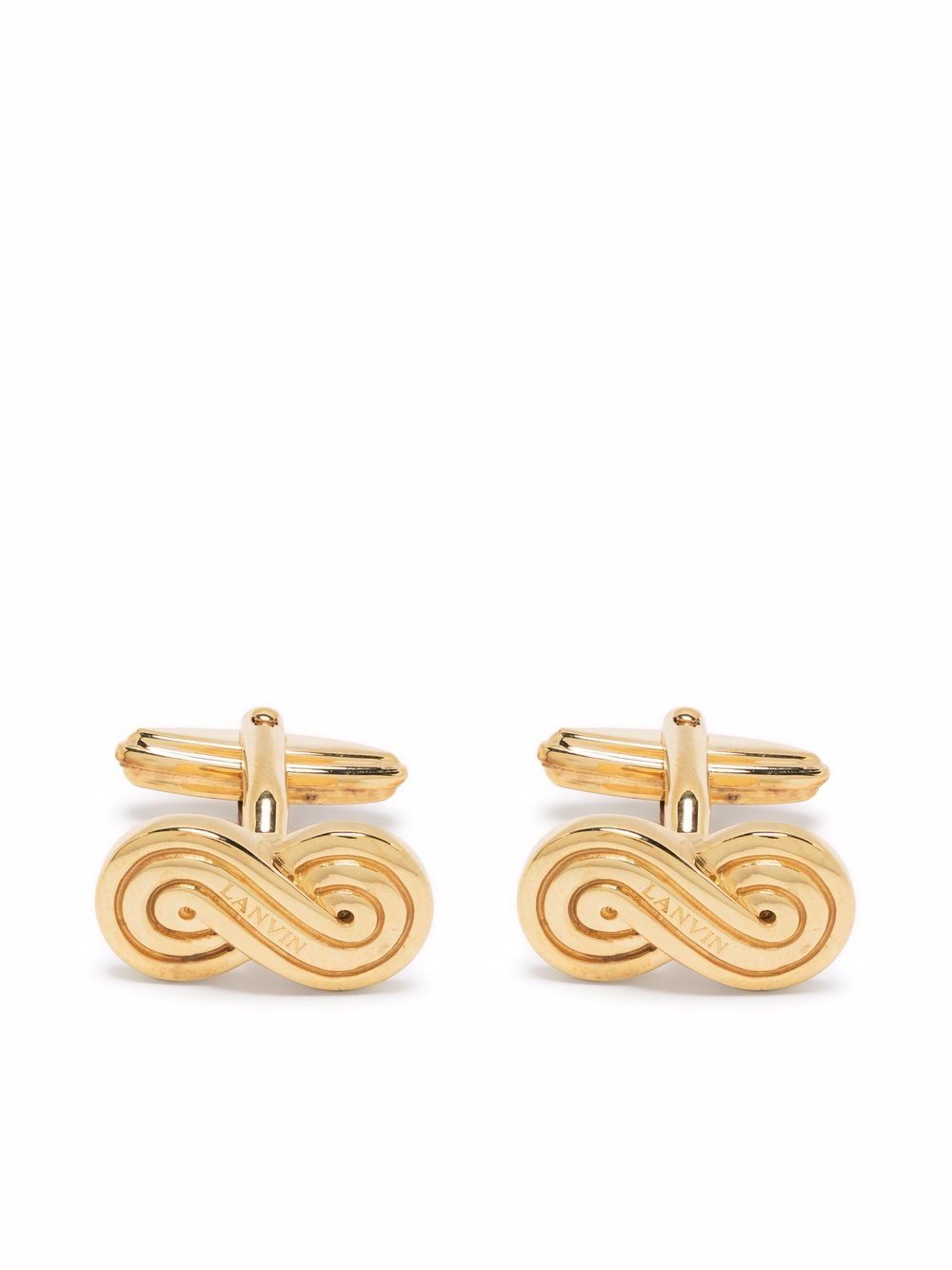 

Lanvin swirl gold cufflinks