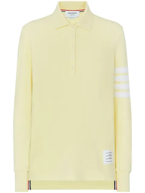 Thom Browne 4-Bar long-sleeved polo top